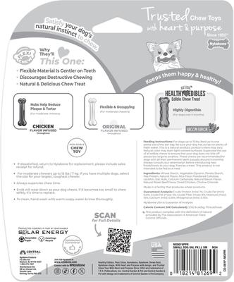 Show full view: Nylabone Healthy Edible Flexi Chew Value Pack Bacon & Chicken Flavor Dog Chew Toy, 3 count, X-Small slide 7 of 12