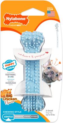 Nylabone Puppy Teething & Soothing Flexible Chicken Flavor Chew Dog Toy