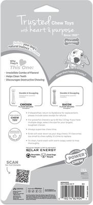 Show full view: Nylabone Power Chew Durable Dog Chew Toy, Bacon & Chicken Dog Treats, Large, 2 count slide 8 of 12