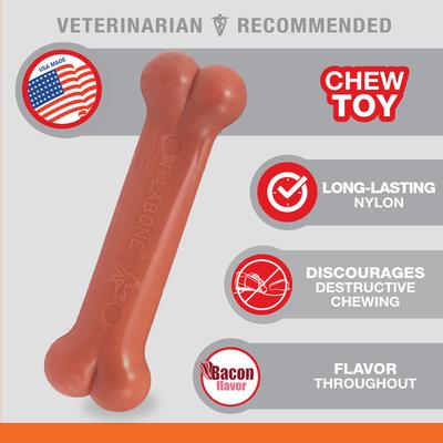 Show full view: Nylabone Power Chew Durable Dog Toy Bacon, Medium  slide 3 of 12