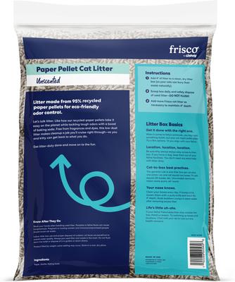 Show full view: Frisco Unscented Non-Clumping Recycled Paper Cat Litter, 25-lb bag slide 3 of 9