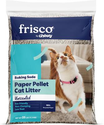 FRISCO Unscented Non-Clumping Recycled Paper Cat Litter, 25-lb bag