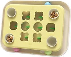 KADTC 3 In 1 Puzzle Station Cat Toy, Yellow