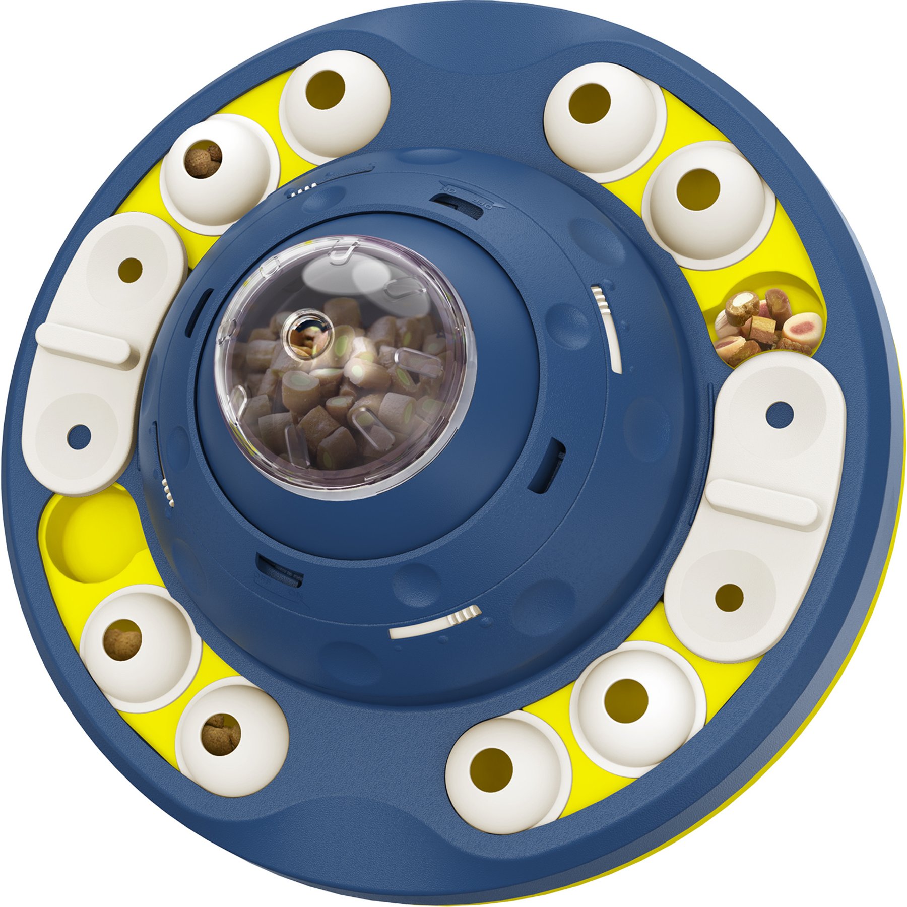 KADTC Space Fortress 2 In 1 Puzzle Dog Toy, Blue