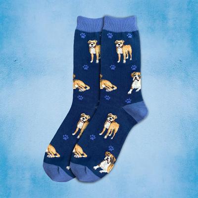 Show full view: E&S PETS Boxer Full Body Socks, Blue, one size slide 3 of 4