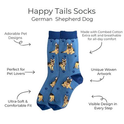 Show full view: E&S PETS German Shepherd Full Body Socks, Blue, one size slide 2 of 4
