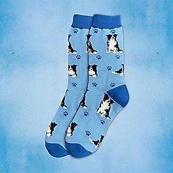 E&S PETS Border Collie Full Body Socks, Light Blue, one size slide 2 of 4