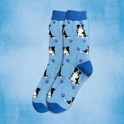 Show full view: E&S PETS Border Collie Full Body Socks, Light Blue, one size slide 3 of 4