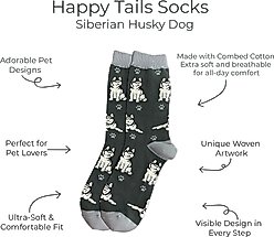 E&S PETS Siberian Husky Full Body Socks, Black, one size slide 2 of 4