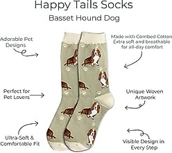 E&S PETS Basset Hound Full Body Socks, Green, one size slide 2 of 4