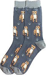 E&S PETS Pit Bull Full Body Socks, Grey, one size
