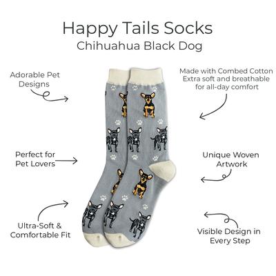 Show full view: E&S PETS Black Chihuahua Full Body Socks, Blue, one size slide 2 of 4