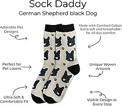 E&S PETS Black German Shepherd Sock Daddy, Grey, one size slide 2 of 4