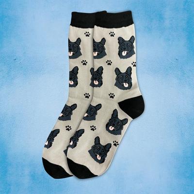 Show full view: E&S PETS Black German Shepherd Sock Daddy, Grey, one size slide 3 of 5