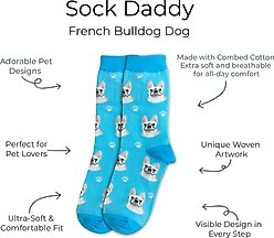 E&S PETS French Bulldog Sock Daddy, Teal, one size slide 2 of 4