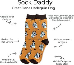 E&S PETS Harlequin Great Dane Sock Daddy, Orange, one size slide 2 of 4