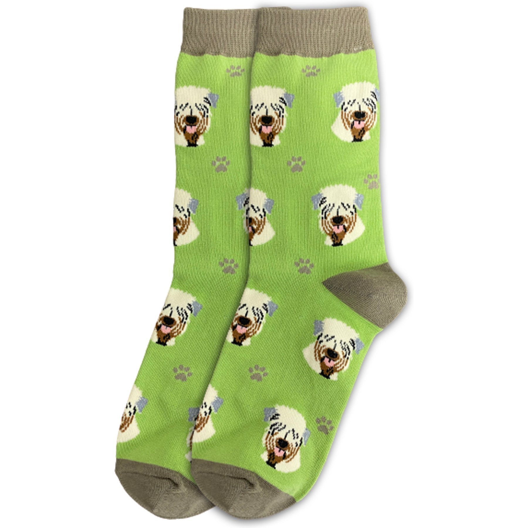 E&S PETS Soft Coated Wheaten Terrier Sock Daddy, Green, one size