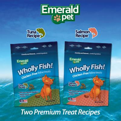 Show full view: Emerald Pet Wholly Fish! Tuna Recipe Cat Treats, 3-oz bag slide 6 of 10