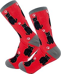 E&S PETS Black Cat Full Body Socks, Red, one size slide 2 of 4