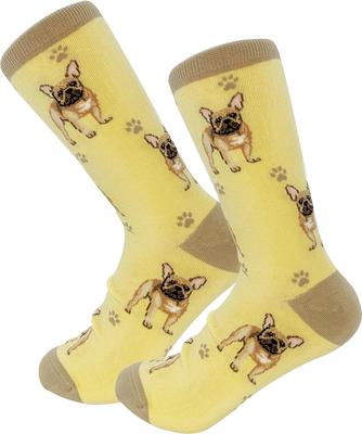 Show full view: E&S PETS French Bulldog Full Body Socks, Yellow, one size slide 4 of 4
