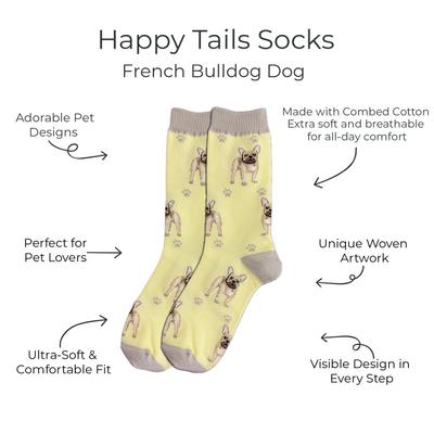 Show full view: E&S PETS French Bulldog Full Body Socks, Yellow, one size slide 2 of 4