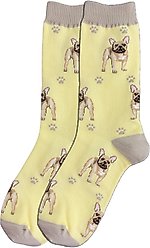 E&S PETS French Bulldog Full Body Socks, Yellow, one size
