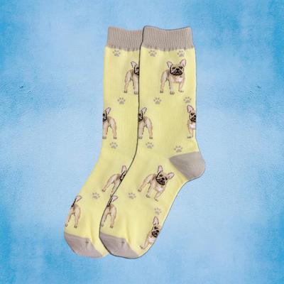 Show full view: E&S PETS French Bulldog Full Body Socks, Yellow, one size slide 3 of 4