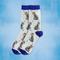 Show in main carousel: E&S PETS Silver Tabby Cat Full Body Socks, Light Blue, one size slide 3 of 4
