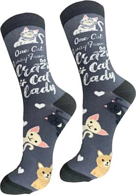 Show full view: E&S PETS Valentine's Day I Love My Cat Full Body Socks, Light Blue, one size slide 4 of 4