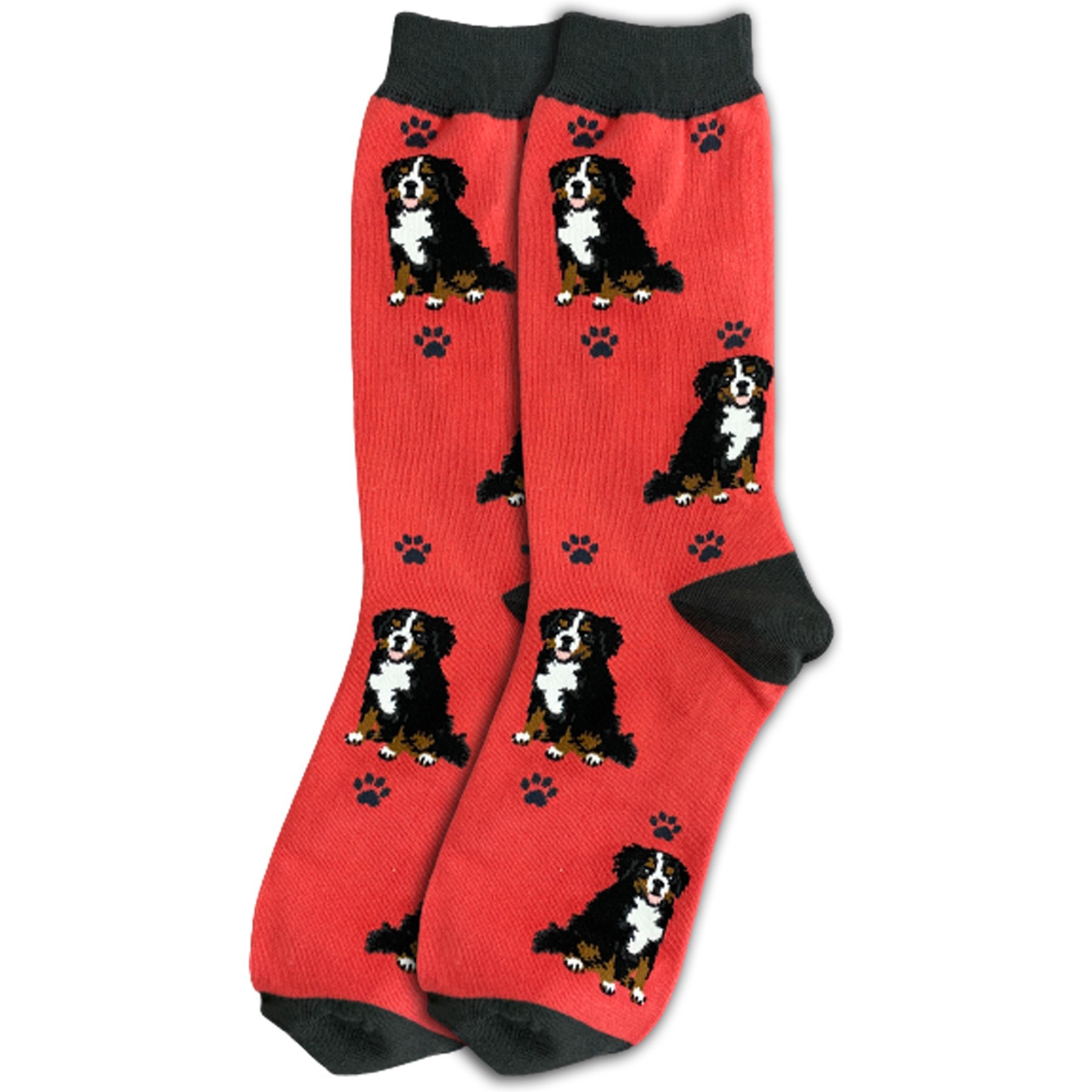 E&S PETS Bernese Mt. Dog Full Body Socks, Red, one size