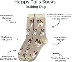 E&S PETS Bulldog Full Body Socks, Cream, one size slide 2 of 3