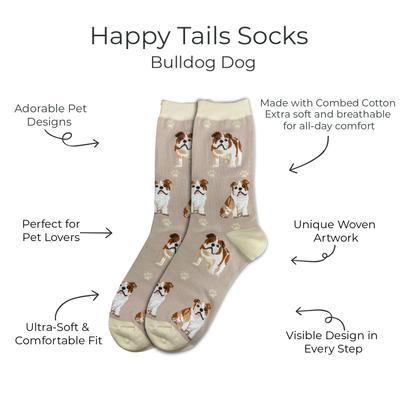 Show full view: E&S PETS Bulldog Full Body Socks, Cream, one size slide 2 of 3