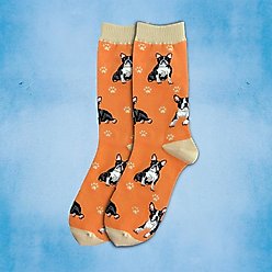 E&S PETS Boston Terrier Full Body Socks, Orange, one size slide 2 of 4