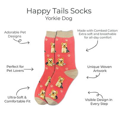 Show full view: E&S PETS Yorkie Full Body Socks, Red, one size slide 2 of 4