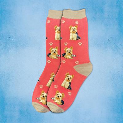 Show full view: E&S PETS Yorkie Full Body Socks, Red, one size slide 3 of 4