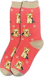 E&S PETS Yorkie Full Body Socks, Red, one size