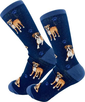 Show full view: E&S PETS Boxer Full Body Socks, Blue, one size slide 4 of 4