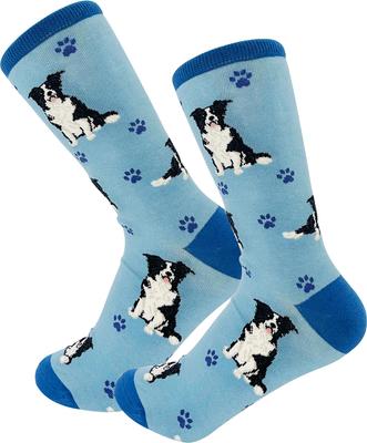 Show full view: E&S PETS Border Collie Full Body Socks, Light Blue, one size slide 4 of 4