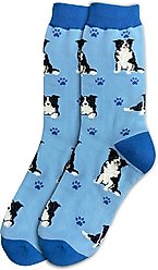 E&S PETS Border Collie Full Body Socks, Light Blue, one size