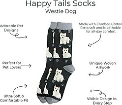 E&S PETS Westie Full Body Socks, Black, one size slide 2 of 4