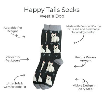Show full view: E&S PETS Westie Full Body Socks, Black, one size slide 2 of 4