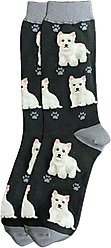 E&S PETS Westie Full Body Socks, Black, one size