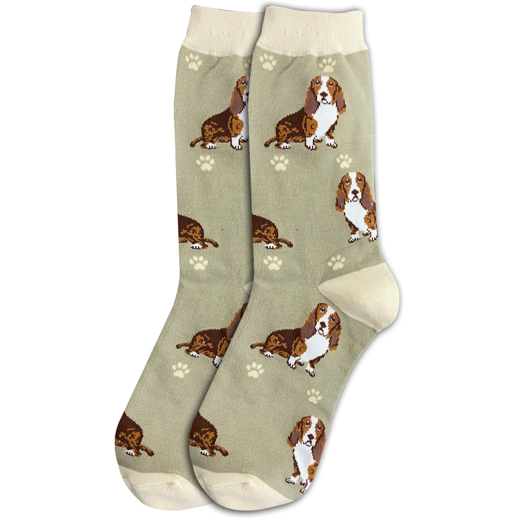 E&S PETS Basset Hound Full Body Socks, Green, one size