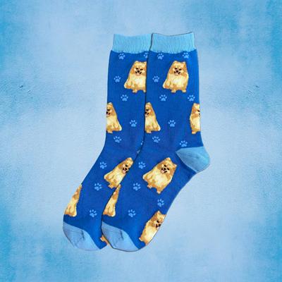 Show full view: E&S PETS Pomeranian Full Body Socks, Blue, one size slide 3 of 4
