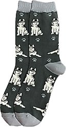 E&S PETS Siberian Husky Full Body Socks, Black, one size