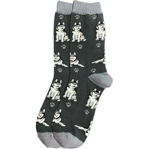 E&S PETS Siberian Husky Full Body Socks, Black, one size