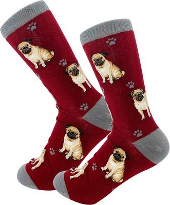 Show full view: E&S PETS Pug Full Body Socks, Red, one size slide 4 of 4