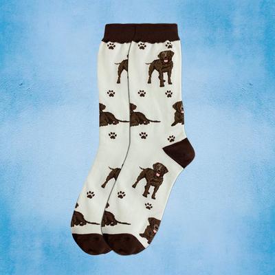 Show full view: E&S PETS Chocolate Labrador Full Body Socks, Teal, one size slide 4 of 4