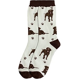 E&S PETS Chocolate Labrador Full Body Socks, Teal, one size
