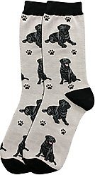 E&S PETS Black Labrador Full Body Socks, Grey, one size